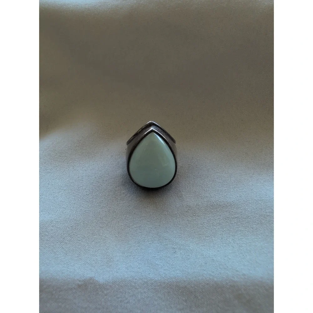 Vintage‎ Sterling Silver 925 Quartz Ring Size 8